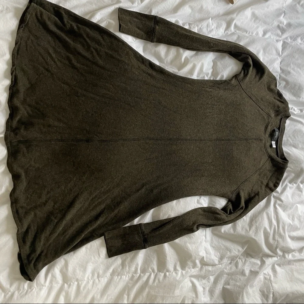 Army Green Winter Dress - Picture 2 of 4